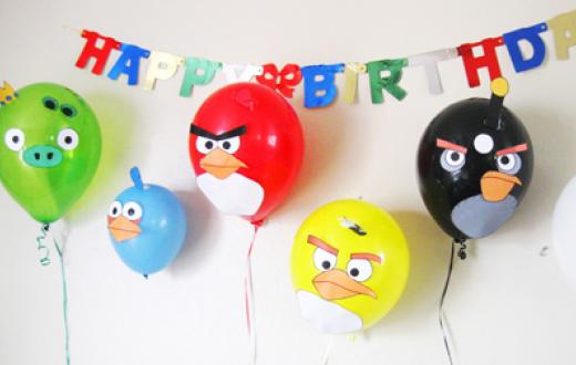 angry birds balloons