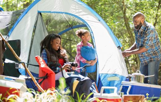 Black family camping outdoor recreation 