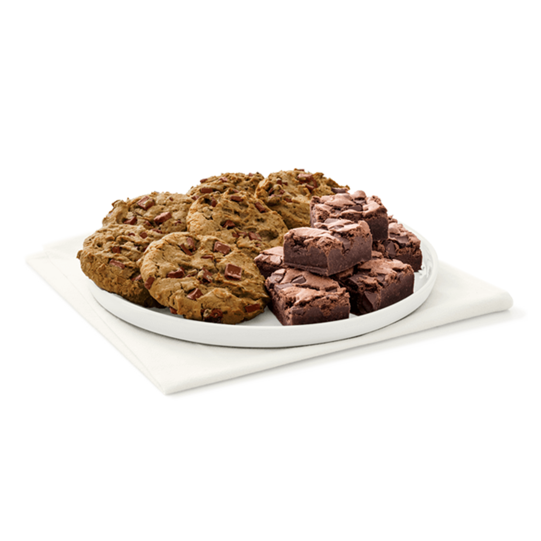 Chocolate Chunk Cookie and Chocolate Fudge Brownie Tray